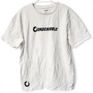 Undeniable dragon logo embroidered t shirt crewneck